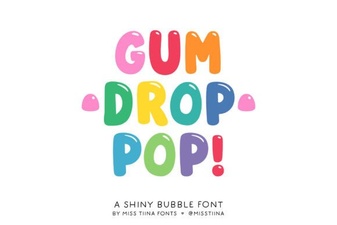 Gum Drop Pop Font for Playful Design Projects
