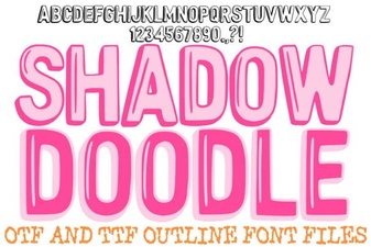 Shadow Doodle Font for Creative Design Projects