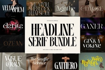 Elegant Headline Serif Bundle for Creative Design Projects